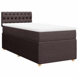 Sommier à lattes de lit avec matelas Marron foncé 80x200 cm 