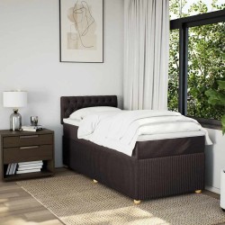 Sommier à lattes de lit avec matelas Marron foncé 80x200 cm 