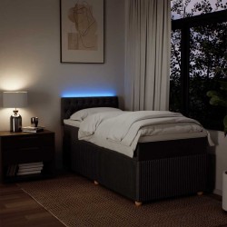 Sommier à lattes de lit avec matelas Marron foncé 80x200 cm 