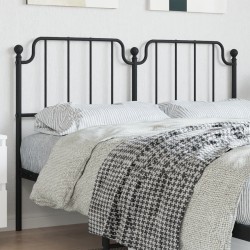 Tête de lit métal noir 140 cm 