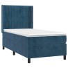 Sommier à lattes de lit matelas LED Bleu foncé 80x200cm Velours 