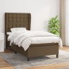 Sommier à lattes de lit avec matelas Marron foncé 90x190 cm 