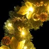 Guirlande de Noël avec lumières LED Vert 2,7 m PVC 