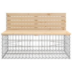 Banc de jardin design gabion 347x71x65,5 cm bois massif de pin 