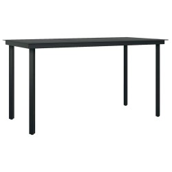 Ensemble à manger jardin coussins 5pcs marron poly rotin verre 