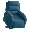 Fauteuil inclinable électrique bleu velours 