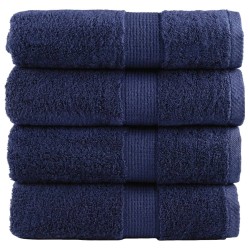 Serviettes d'invité de qualité sup. SOLUND 4 pcs bleu marine 