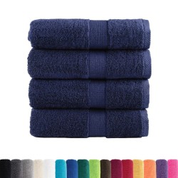 Serviettes d'invité de qualité sup. SOLUND 4 pcs bleu marine 