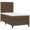 Sommier à lattes de lit et matelas et LED Marron foncé 90x190cm 