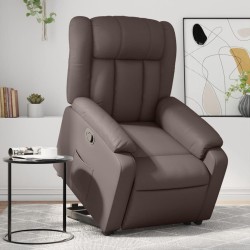 Fauteuil inclinable marron similicuir 