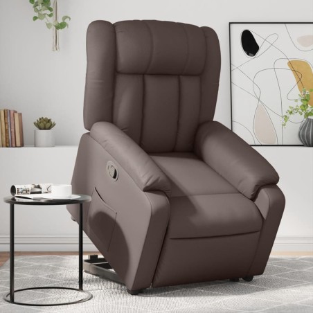 Fauteuil inclinable marron similicuir 