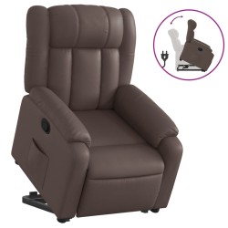 Fauteuil inclinable marron similicuir 