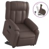 Fauteuil inclinable marron similicuir 