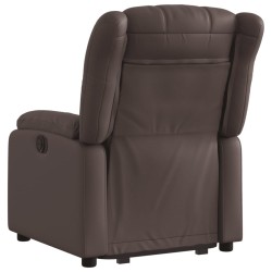 Fauteuil inclinable marron similicuir 