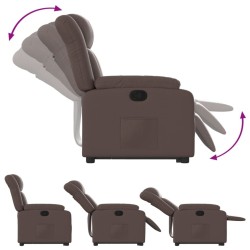 Fauteuil inclinable marron similicuir 