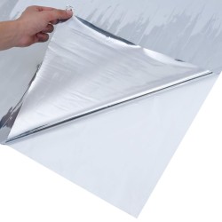 Film solaire à effet réfléchissant statique argenté 45x2000 cm 