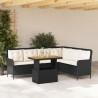 Canapés de jardin 2 pcs avec coussins Noir Résine tressée 