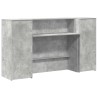 Bureau de réception gris béton 180x50x103,5cm bois d'ingénierie 