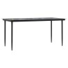 Ensemble à manger de jardin 5 pcs noir textilène et acier 