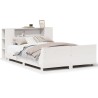 Cadre de lit sans matelas blanc 120x200 cm bois de pin massif 