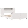 Cadre de lit sans matelas blanc 120x200 cm bois de pin massif 