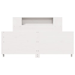 Cadre de lit sans matelas blanc 120x200 cm bois de pin massif 