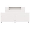 Cadre de lit sans matelas blanc 120x200 cm bois de pin massif 