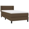 Sommier à lattes de lit avec matelas Marron foncé 90x200 cm 