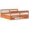 Cadre de lit sans matelas cire marron 180x200cm bois pin massif 