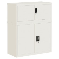 Classeur blanc 90x40x110 cm acier 
