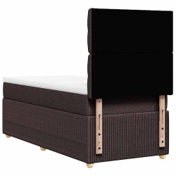 Sommier à lattes de lit avec matelas Marron foncé 90x190 cm 