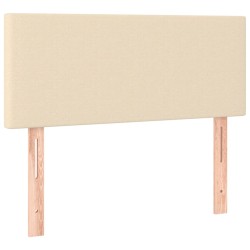 Sommier à lattes de lit avec matelas Crème 90x200 cm Tissu 