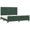 Cadre de lit sans matelas vert foncé 160x200 cm velours 