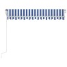 Auvent rétractable automatique 300x250 cm Bleu et blanc 