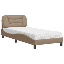 Lit avec matelas cappuccino 80x200 cm similicuir 