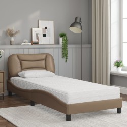 Lit avec matelas cappuccino 80x200 cm similicuir 
