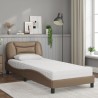 Lit avec matelas cappuccino 80x200 cm similicuir 