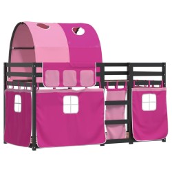 Lit superposé sans matelas 90x200 cm bois de pin massif 