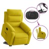 Fauteuil inclinable Jaune Velours 