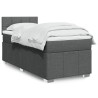 Sommier à lattes de lit avec matelas Gris foncé 80x200 cm Tissu 