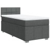 Sommier à lattes de lit avec matelas Gris foncé 80x200 cm Tissu 