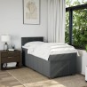 Sommier à lattes de lit avec matelas Gris foncé 80x200 cm Tissu 