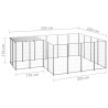Chenil Argenté 6,05 m² Acier   