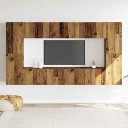 Ensemble de meuble TV mural 8 pcs vieux bois bois d'ingénierie 