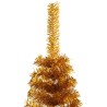 Demi sapin de Noël artificiel avec support doré 120 cm PET 