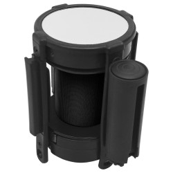 Barrière à bande rétractable 200 cm Noir 