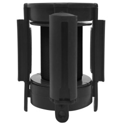 Barrière à bande rétractable 200 cm Noir 