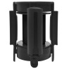 Barrière à bande rétractable 200 cm Noir 