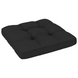Salon de jardin palette 4pcs avec coussins Pin imprégné de gris 