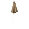Demi-parasol de jardin avec mât 180x90 cm taupe 